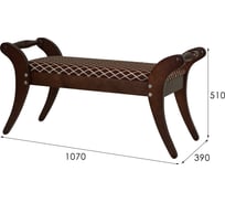 Банкетка Мебелик Тифани темно-коричневый 1166