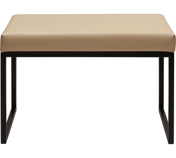 Банкетка GreenWeen ALBA SMART, черный каркас, сидение экокожа цвет Light Beige, 650x350x450 GW-ALBASMART-LEA-650B-LB
