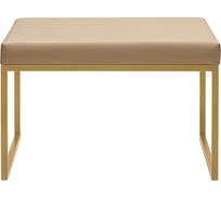 Банкетка GreenWeen ALBA SMART, золотой каркас, сидение экокожа цвет Light Beige, 650x350x450 GW-ALBASMART-LEA-650G-LB