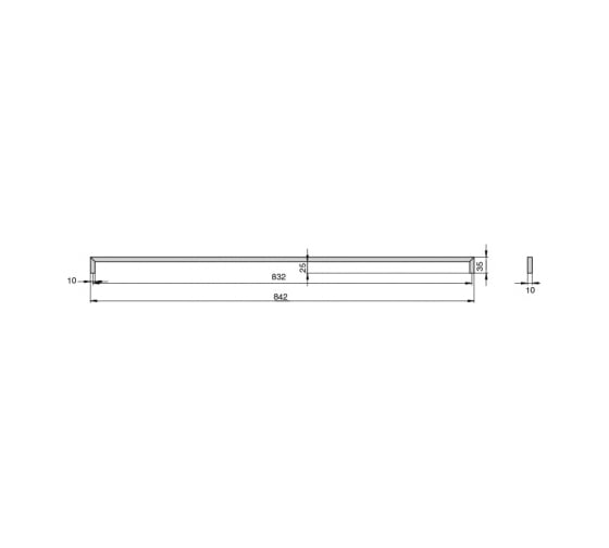Ручка-скоба MAKMART 832 мм, отделка черный бархат (матовый) RS.MR.832.9005