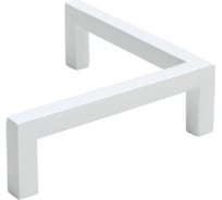 Ручка-скоба MAKMART 96 мм, отделка белый бархат (матовый) RS.MRU.96.9016