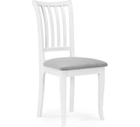 Деревянный стул Woodville фрезино серый велюр/белый 515972
