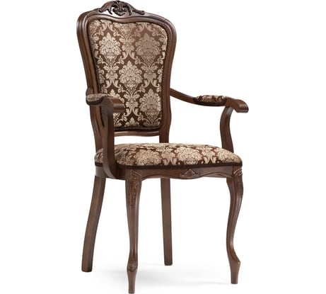 Деревянный стул Woodville руджеро с мягкими подлокотниками, орех/шоколад 318605