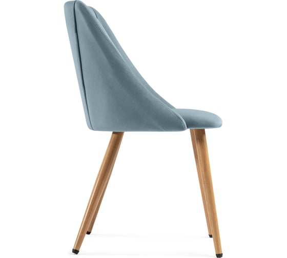 Стул на металлокаркасе Woodville morgan light blue/wood 15232