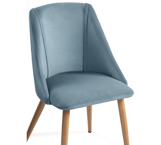 Стул на металлокаркасе Woodville morgan light blue/wood 15232