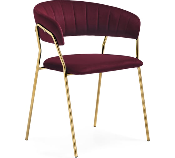 Стул Woodville kamelia 1 wine red/gold 15717