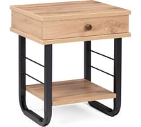 Прикроватная тумба Woodville малгома черная/дуб вотан 511608