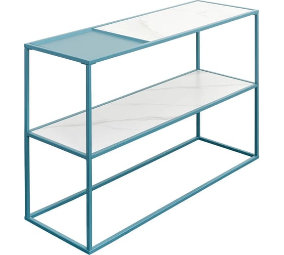 Консольный стол Bergenson Bjorn Mayen 120x35x76 см, белый/бирюзовый BB0000504