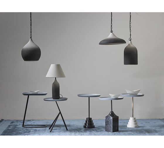 Кофейный столик Bergenson Bjorn Sustainable collection диаметр 37.7 см, серый/белый BB0000489