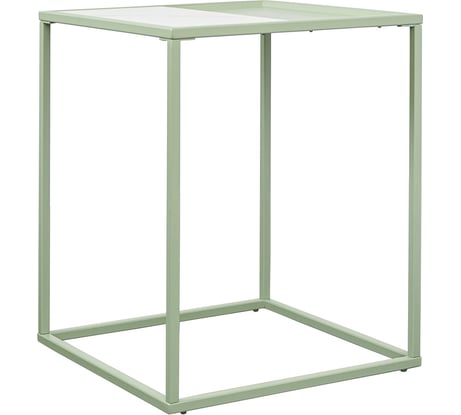 Кофейный столик Bergenson Bjorn Mayen 45x45 см, белый/зеленый BB0000485