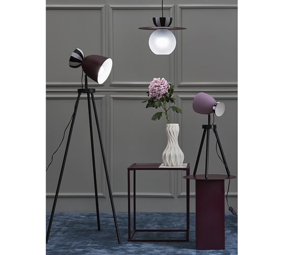 Кофейный столик Bergenson Bjorn Mayen 45x45 см, белый/сливовый BB0000486
