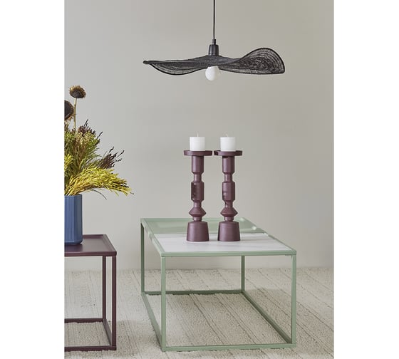 Журнальный столик Bergenson Bjorn Mayen 110x50x37 см, белый/зеленый BB0000483