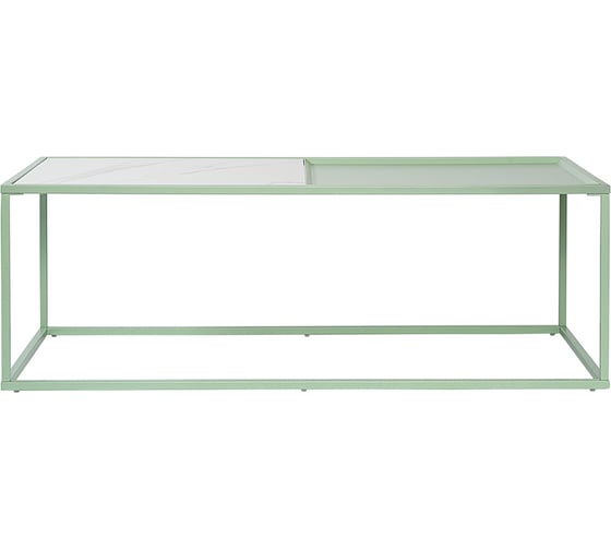 Журнальный столик Bergenson Bjorn Mayen 110x50x37 см, белый/зеленый BB0000483