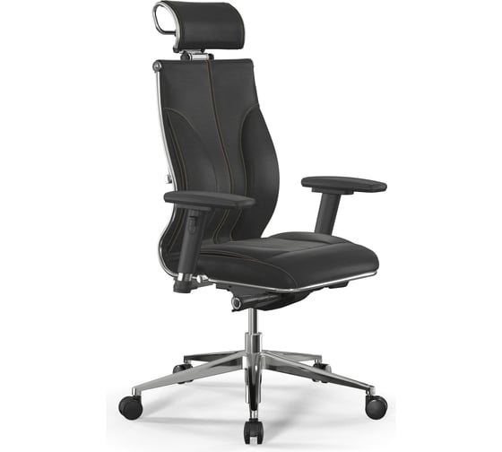 Кресло МЕТТА Samurai m3-11d - infinity /kc06/wm06/d03p/h2cl черный, бежевая строчка z509221719