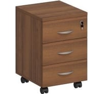 Выкатная тумба Юнитекс "Комфорт" 3 ящика, 40х44.5х60 см, орех французский К.301_ОФ