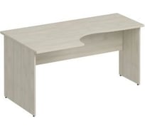 Эргономичный левый стол Юнитекс "Комфорт" 160х90х75 см, дуб шамони светлый К.133_ДШ