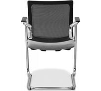 Офисный стул Юнитекс "Домино" Х спинка сетка/ сиденье ткань чёрная, B01, черная TW01 Dm/B01/TW01