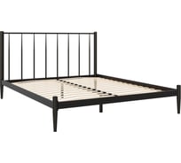 Двуспальная кровать Woodville бри 160x200 см, черная 561027