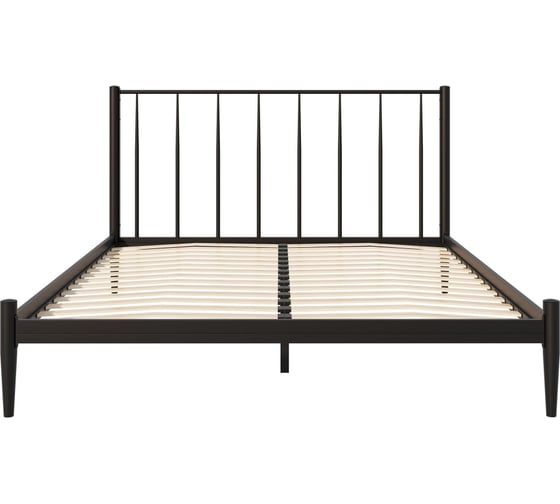 Двуспальная кровать Woodville бри 160x200 см, черная 561027