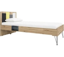 Односпальная кровать Woodville нобира 90x200 см, дуб ирландский 515115