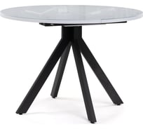 Стеклянный стол Woodville бетина черный/белый 504211