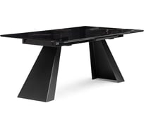 Стеклянный стол Woodville стиг обсидиан/черный 474322