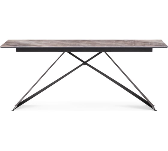 Стеклянный стол Woodville ноттингем 180x90x74 см, карелия/черный 553544