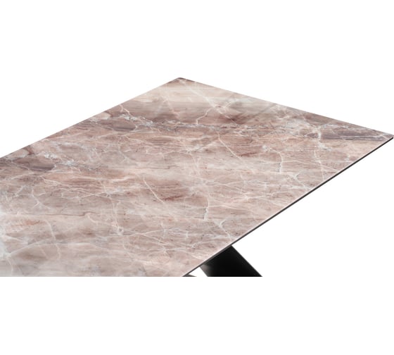 Стеклянный стол Woodville ноттингем 180x90x74 см, карелия/черный 553544