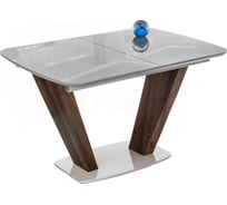 Стол на тумбе Woodville петир орех кантри/серый 462089