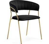 Стул на металлокаркасе Woodville kamelia 1 black/gold 15718