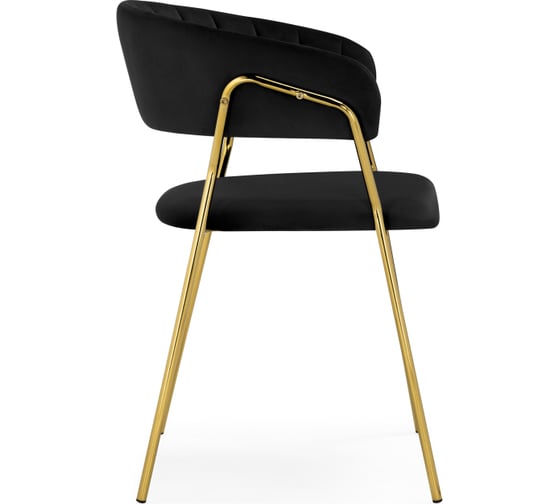 Стул на металлокаркасе Woodville kamelia 1 black/gold 15718