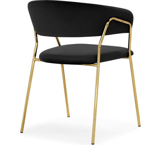 Стул на металлокаркасе Woodville kamelia 1 black/gold 15718