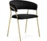 Стул на металлокаркасе Woodville kamelia 1 black/gold 15718 1