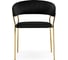 Стул на металлокаркасе Woodville kamelia 1 black/gold 15718 3