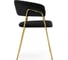 Стул на металлокаркасе Woodville kamelia 1 black/gold 15718 4