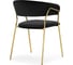 Стул на металлокаркасе Woodville kamelia 1 black/gold 15718 5
