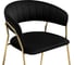 Стул на металлокаркасе Woodville kamelia 1 black/gold 15718 6