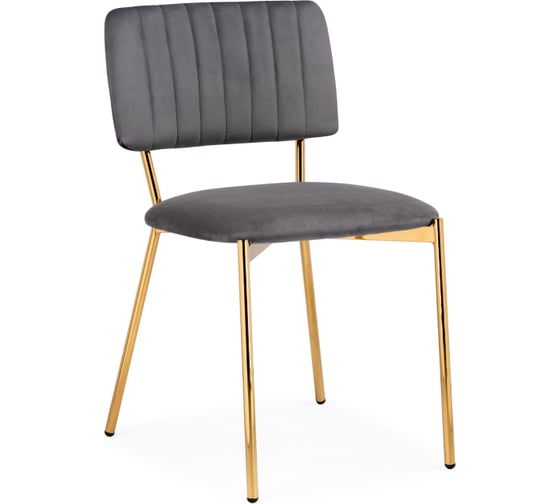 Стул на металлокаркасе Woodville armond dark gray/gold 15649