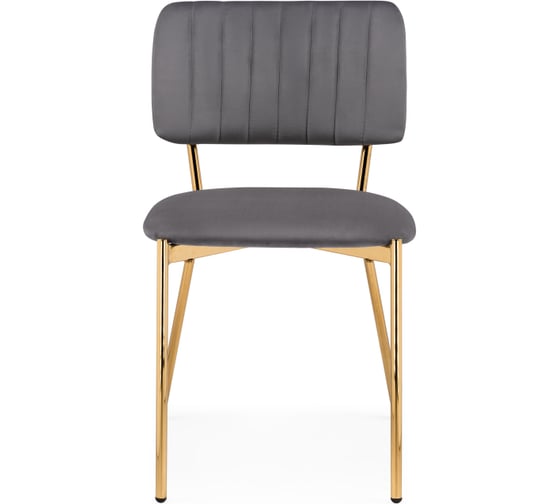 Стул на металлокаркасе Woodville armond dark gray/gold 15649