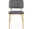 Стул на металлокаркасе Woodville armond dark gray/gold 15649 3