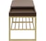 Банкетка GreenWeen RUBY BOX, золотой каркас, сидение экокожа цвет UMBRA, BrownBox, 850x400x450 GW-RUBYBOX-UMBRABROWN-850G 3