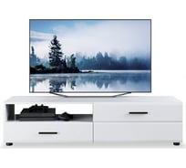 ТВ-тумба КПУП "Калинковичский мебельный комбинат" система йорк 1 дверь, 1 ящик, правая, белый жемчуг/белый глянец 00000030461