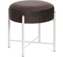 Банкетка Tetchair Amber металл, ткань, 41x41x40 см, темно-коричневый/белый 19245