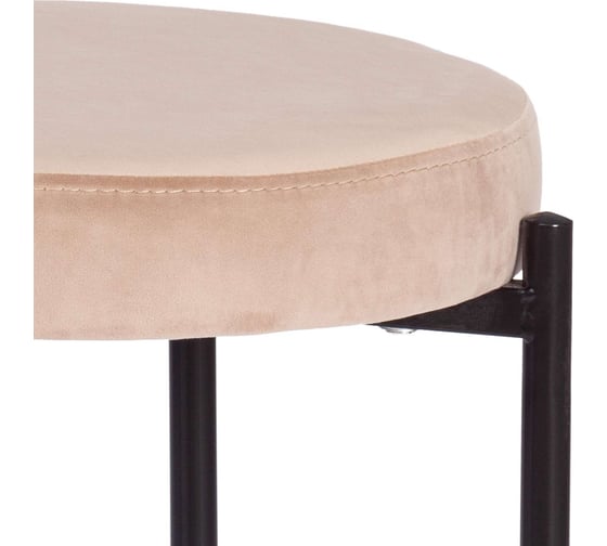 Табурет Tetchair Revo (mod. 7034) ткань/металл, 44x44x47 см, бежевый barkhat 5/черный 20644