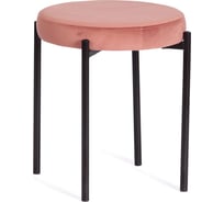 Табурет Tetchair Revo (mod. 7034) ткань/металл, 44x44x47 см, коралловый barkhat 15 /черный 20645