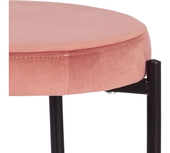 Табурет Tetchair Revo (mod. 7034) ткань/металл, 44x44x47 см, коралловый barkhat 15 /черный 20645