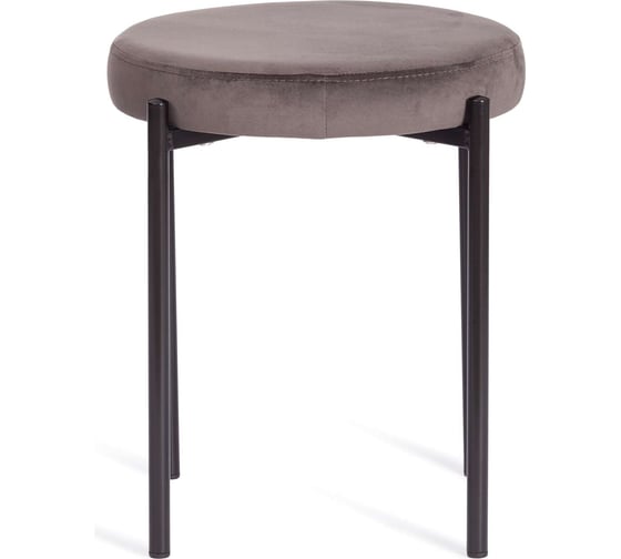 Табурет Tetchair Revo (mod. 7034) ткань/металл, 44x44x47 см, темно-серый barkhat 14/черный 20646