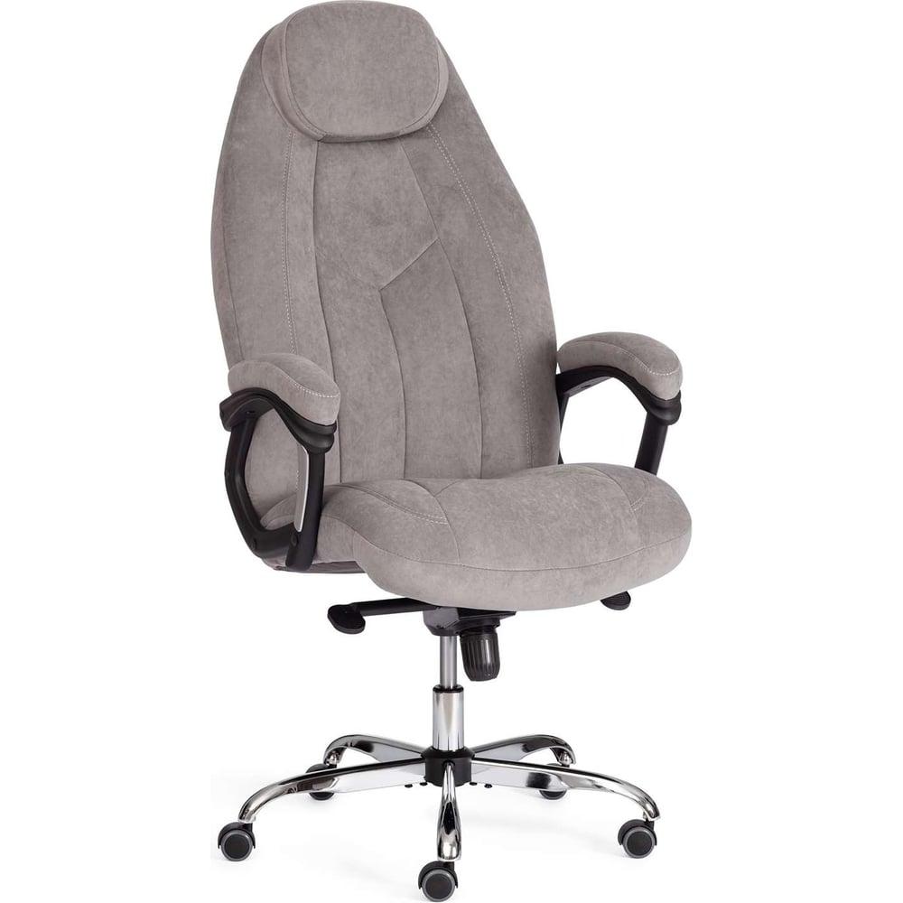 Кресло Tetchair Boss lux флок, серый, 29 19272 - выгодная цена, отзывы ...