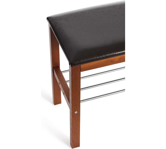 Обувница Tetchair Beryl дерево/экокожа, 67x31x49 см, темный орех/коричневый 19247