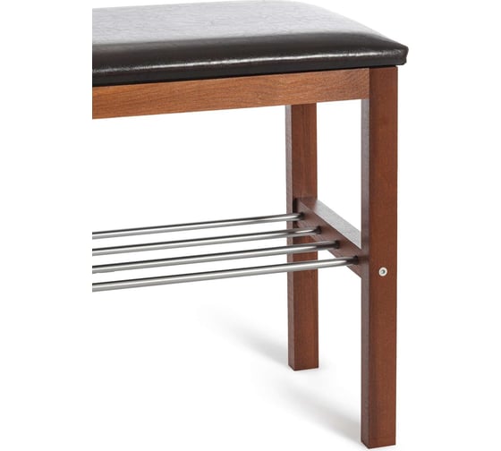 Обувница Tetchair Beryl дерево/экокожа, 67x31x49 см, темный орех/коричневый 19247